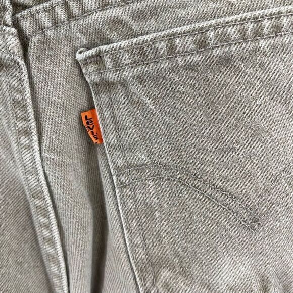 Levi’s orange tag vintage mens acid wash grey gray relaxed fit tapered leg jeans - Picture 9 of 12